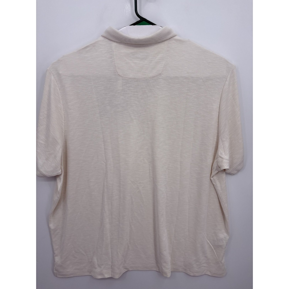 TOMMY BAHAMA VIA VERDE CREAM WHITE ISLAND ZONE POLO SHIRT 4XLB, BIG, NWT!, $118 - Picture 4 of 5